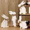 Easter Decorations Decor: 4 pcs Easter Bunny Natural Wooden Table Centerpiece Signs Easter Rustic Freestanding Tabletop for The Home Tiered Tray Farmhouse Decor Gifts